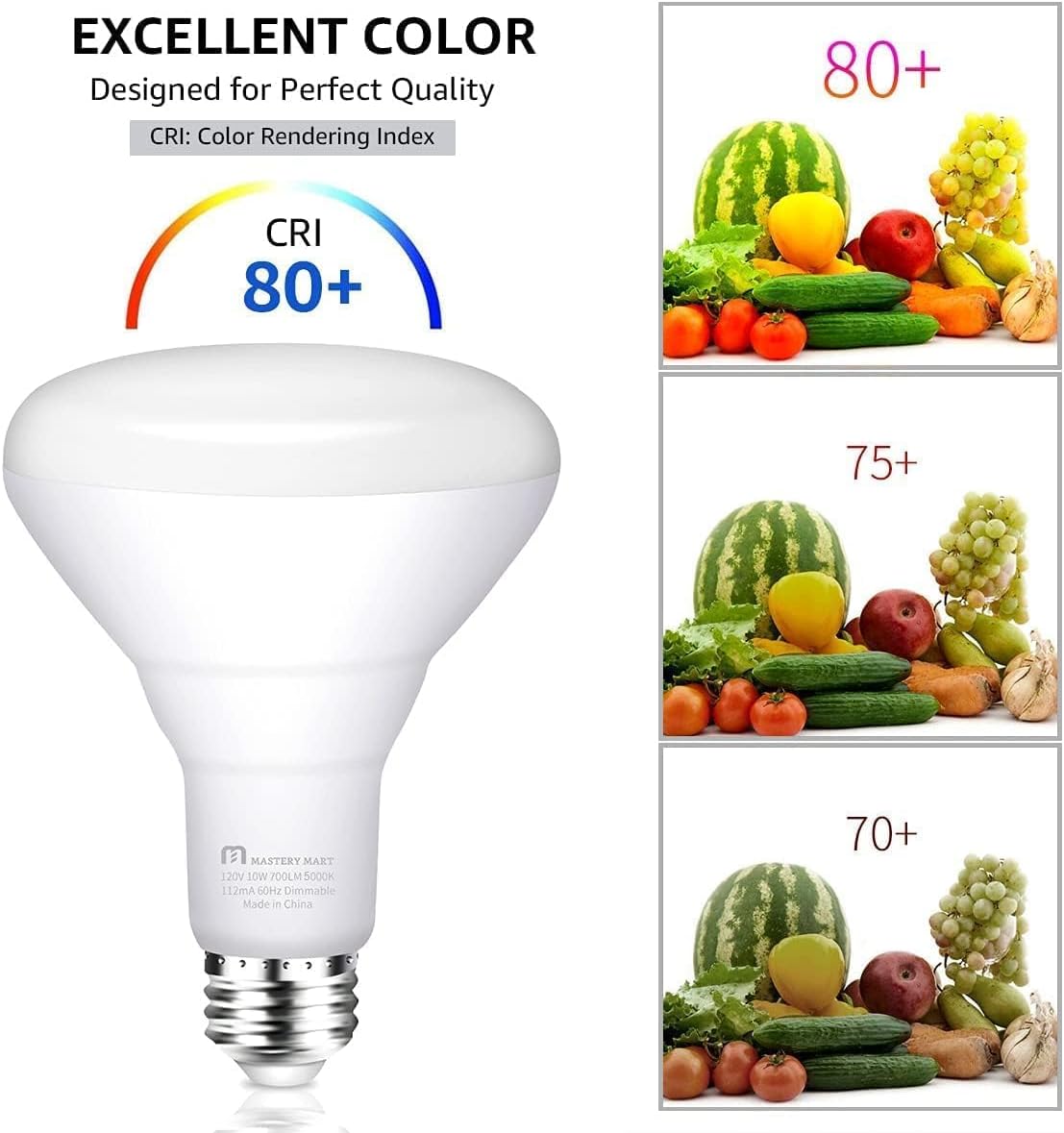 Mastery Mart Canada - 10 Pacs of BR30 LED Bulb, 10W Dimmable, 65 Watt Equivalent 700 Lumen, E26 Base, UL and Energy Star